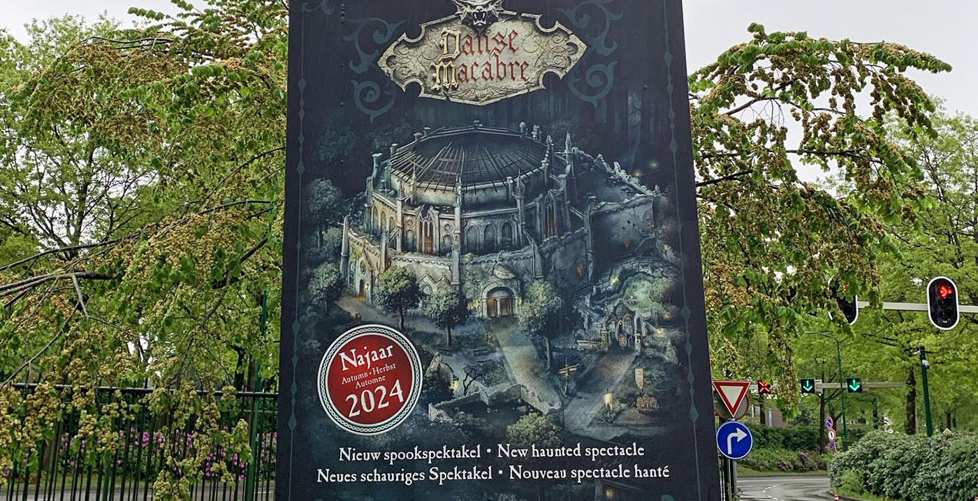 Efteling promoot Danse Macabre met enorm reclamebord: 'Nieuw spookspektakel'